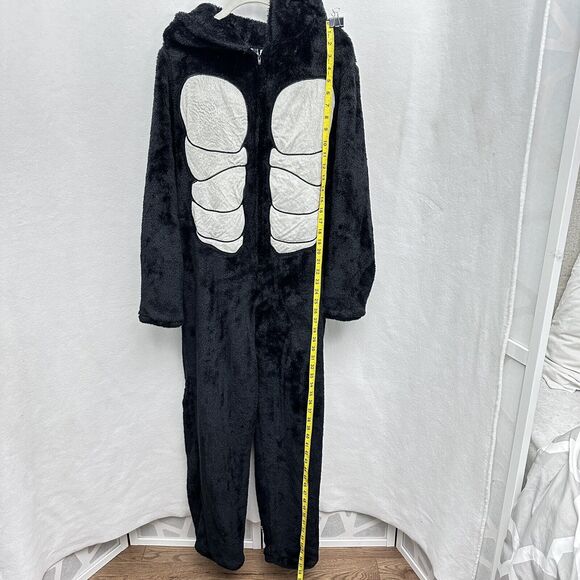 Briefly Stated Gorilla One Piece Costume Union Suit Faux Fur Hooded Adult Medium - Picture 7 of 12